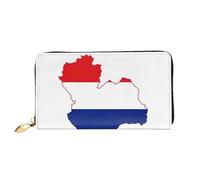 cchgnm Thailand Flag Map Print Classic Leather Long Clutch Wallet,Stylish Men'Sand Women's Wallet with Zipper and Multiple Card Slots.