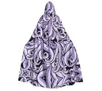 cchgnm The Sea Witch Inspired Print Halloween Role Playing Costume,Medieval Retro Wizard Robe, Adult Hooded Knight Cape For Men And Women