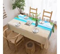 cchgnm Tropical Beach Plant Theme Print Lovely Rectangular Lace Tablecloth,Perfect For Picnics,Weddings,Parties,Camping.
