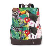 cchgnm Tropical Birds And Plant Leaf Print Elegant Lightweight Women'S Backpack Is Suitable For Various Occasions Such As Work,Travel,And Dates.