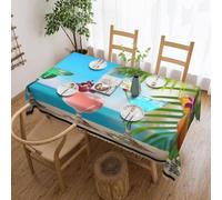 cchgnm Tropical Cocktails Print Lovely Rectangular Lace Tablecloth,Perfect For Picnics,Weddings,Parties,Camping.