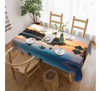 cchgnm Tropical Sunset Print Lovely Rectangular Lace Tablecloth,Perfect For Picnics,Weddings,Parties,Camping.