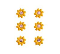 CcHhyyt Mystery Garden Serie Soft Rubber Knobs for Kids Girls Boys Cabinet Handle pulls Drawer Knobs for Kids Room Cabinets Closets Toy Organizer Box Bookcase 6pcs/Set (Yellow Flower)