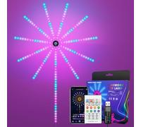 CCHKFEI Fireworks LED Lights - Sync with Music, Remote Control, RGB Room Lights for Bedroom - Sparklers and Firework Effect, Mood Lighting, String Lights and Neon for Bedroom Decor.