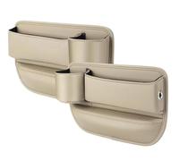 CCHMQ Car Seat Side Pocket Organizer for Renault Twingo III Life Zen Intens Vibes 2014-2022 2023 2024 2025 2026, Gap Filler Organiser Small Items Accessories,B-Beige