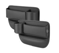 CCHMQ Car Seat Side Pocket Organizer for Renault Twingo III Life Zen Intens Vibes 2014-2022 2023 2024 2025 2026, Gap Filler Organiser Small Items Accessories,A-Black