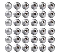 ccHuDE 100 Pcs 16mm Round Wooden Beads Painted Wood Beads Spacer Loose Beads Small Cute Ball Beads Hair Braid Beads Decorative Bracelet Beads for Necklace Keychain Silver