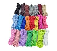 ccHuDE 12 Pcs 2.5mm x 5m Elastic Beading Cords Stretchy Bracelet String Craft Colored Cord Round Stretch String Hand Knitting Cord for Jewelry Making