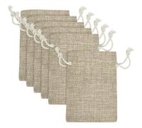 ccHuDE 20 Pcs Reusable Burlap Bags Drawstring Jewelry Pouches Fabric Party Favor Treat Bags Gift Wrap and Treat Pouches Rustic Jewelry Bags 10x14cm