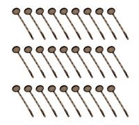 ccHuDE 20 Pcs Small Bobby Pins Hair Bobby Clips Metal Bobby Hairpins Round Cabochon Hair Clips with Blank Round Tray for DIY Craft Bronze