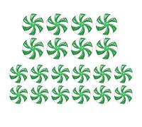 ccHuDE 40 Pcs Plastic Christmas Candy Ornaments Christmas Tree Hanging Candies Holiday Peppermint Ornaments for Party Favor Decorations Green and White
