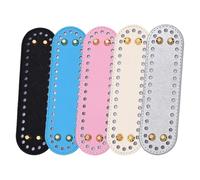 ccHuDE 5 Pcs PU Leather Basket Bases Long Oval Bag Bottom Crochet Bag Cushion Base Purse Bottom Shaper Pads DIY Handbag Making Replacement Pad with Holes