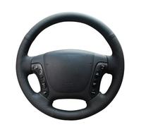 CCHZLJLKP Black Hand Stitched Leather Car Steering Wheel Cover for Hyundai Santa Fe 2007-2012