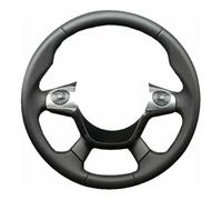 CCHZLJLKP DIY Hand-stitched Black Leather Car Steering Wheel Cover for Ford Focus 3 2012-2014