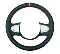 CCHZLJLKP DIY Hand-stitched Black Leather Car Steering Wheel Cover for Mini Roadster 2012 2013 2014 2015