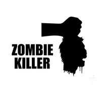 CCI Zombie Killer Walking Dead Decal Vinyl Sticker|Cars Trucks Vans Walls Laptop| Black |5.5 x 4.5 in|CCI1242