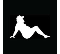 CCI097 - MUD Flap Man Sticker Funny Trucker Vinyl Decal Fat Joke Mudflap Sexy Car Window - Die Cut Vinyl Decal for Windows...