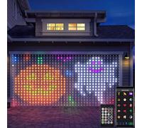 CCILAND Smart 800LED Curtain Lights 20Ft x 10Ft with App Programmable, Color Changing Dynamic DIY Curtain String Lights Music Sync for Halloween Indoor Outdoor Backdrop Decor
