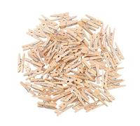 CCINEE 100 Pieces Mini Wooden Pegs Clips Photo Pins Coloured Craft, Natural
