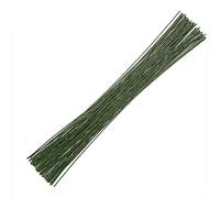 CCINEE 18 Gauge Dark Green Floral Paper Wrapped Wire 16 inch, 100/Package