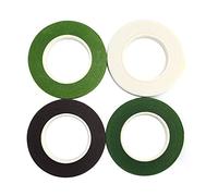 CCINEE 4 Pieces Floral Wire Tape For Stem Wrap (Green,Dark Green,White,Coffee)
