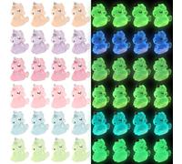 CCINEE 48pcs Luminous Mini Unicorn Miniauter Figures Glow in The Dark Resin Unicorn Figures Micro Fairy Ornaments Tiny Unicorns Miniature for Bag Cake Topper Birthday Party Favors