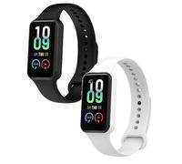 Ccipotatoo 2 Pack Straps Compatible with Amazfit Band 7 Strap, Adjustable Wristband Silicone Sport Band for Amazfit Band 7 Fitness Tracker (Black/White)
