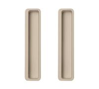 Ccipotatoo 2 Pcs Flush Sliding Door Pull Multi-Colour Handles Recessed Cabinet Handles Aluminum Alloy Drawer Knob for Windows Furniture Door Levers Square-Shaped (Grey2, 111mm)