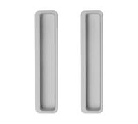 Ccipotatoo 2 Pcs Flush Sliding Door Pull Multi-Colour Handles Recessed Cabinet Handles Aluminum Alloy Drawer Knob for Windows Furniture Door Levers Square-Shaped (Grey1, 111mm)