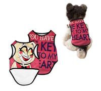 Ccipotatoo Anime Hazbin Hotel Dog Costume Pet Clothes Cat Cosplay Outfits Funny Dog Vest with Alastor/Angel Dust Print Pet Suit to Small to Large Dog Cat (Charlie Morningstar, XS)
