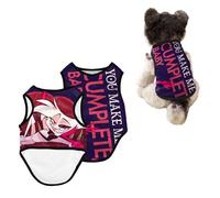 Ccipotatoo Anime Hazbin Hotel Dog Costume Pet Clothes Cat Cosplay Outfits Funny Dog Vest with Alastor/Angel Dust Print Pet Suit to Small to Large Dog Cat (Angel Dust, 4XL)