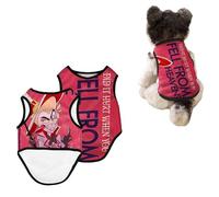 Ccipotatoo Anime Hazbin Hotel Dog Costume Pet Clothes Cat Cosplay Outfits Funny Dog Vest with Alastor/Angel Dust Print Pet Suit to Small to Large Dog Cat (Lucifer Morningstar, XXL)