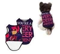 Ccipotatoo Anime Hazbin Hotel Dog Costume Pet Clothes Cat Cosplay Outfits Funny Dog Vest with Alastor/Angel Dust Print Pet Suit to Small to Large Dog Cat (Alastor, XS)