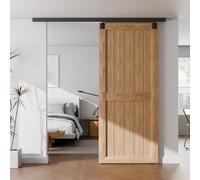 CCJH 182CM/6FT Ceiling Mounting Sliding Door Track Barn Door Hardware Kit Closet Rail Accessory Box Track Hidden Roller