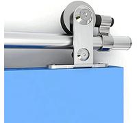 CCJH 200CM/6.6FT Stainless Steel Sliding Barn Door Hardware Kit Track Roller Closet Accessory for Single Door T Shape