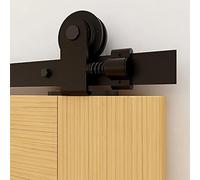 CCJH 203CM (6.6FT) Sliding Barn Door Hardware Kit, Heavy Duty Carbon Steel Sliding Door Closet Track Set for Single Door - T Style Hanger