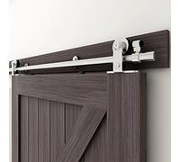 CCJH 9FT/274cm Stainless Steel Sliding Barn Wood Door Hardware Track Kit Top T Mount Roller Hanger Set for Single Door