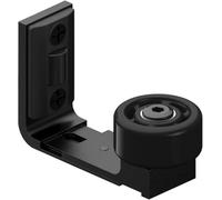 CCJH Adjustable Sliding Door Floor Guide, Universal Style,Wall Mounted Barn Door Floor Guide Roller Bottom Bracket, Suitable Door Thickness 2.5cm-6cm, Black