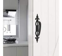 CCJH Sliding Barn Door Pull Handles Gate Handles Frosted Black 1 Piece, Easy Install