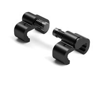 CCJH Upgraded Sliding Barn Door Hardware Adjustable Door Stoppers Black Flexible Installation 1 Pair