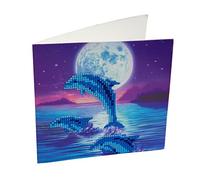 CCK-A11: "Moonlight Dolphins" Crystal Art Card Kit