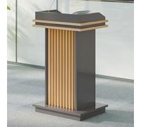 CCKUYT Lecterns Podium Wood Lectern Podium, Portable Podium Stand - Ideal Reception Esk Lectern for Classroom, Churches, Auditorium, Meeting Room - Speaking Lectern - Sturdy and Convenient
