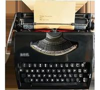 CCKUYT Machinery Retro Manual Typewriter, Old-Fashioned Traditional Portable Manual Typewriter,Normal use, for Letters, Creative Writing, Crafting, Vintage-Inspired Functional Home Decor