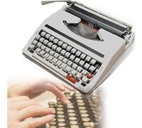 CCKUYT Mechanical English Typewriter, Old Fashioned Typewriter, Traditional Retro Vintage Manual Typewriter, for Note Taking, Letters, Memoirs, Portable and Easy to Use