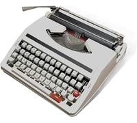CCKUYT Portable Machinery Typewriter, Old Traditional Fashioned English Manual Typewriter, with dust Cover and Ribbon,Normal use, Great for Letters, Creative Writing, Crafting and More
