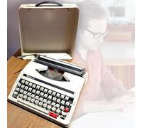 CCKUYT Traditional Manual Typewriter - Vintage, Portable and Easy to Use for Note Taking, Letters, Memoirs