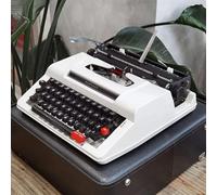 CCKUYT Traditional Manual Typewriter - Vintage, Portable and Easy to Use for Note Taking, Letters, Memoirs