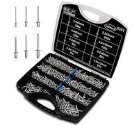 CCLIFE 1000 pieces aluminium blind rivets assortment pop rivets set rivets assortment 2.4 3.2 4 4.8