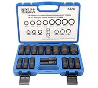 CCLIFE 16 PCS 1/2' Deep Impact Socket Set Cr-Mo Deep Impact Socket Tool Set 10-32MM