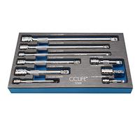 CCLIFE 9PCS Wobble Extension Bar Adaptor Joint Set | 1/4'+3/8'+1/2'